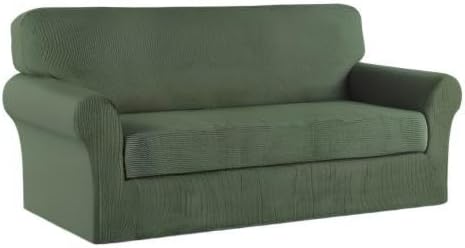 Turquoize Stretch Sofa Slipcover 2 Pieces Sofa Cover Couch Cover