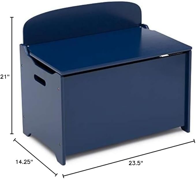 Delta Children MySize Deluxe Toy Box, Deep Blue