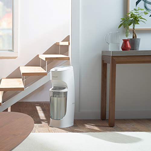 Honeywell Top Fill Tower Humidifier, Digital Humidistat, Black – Cool Mist Humidifiers for Bedroom, Home or Office with Space-Saving Tower Design