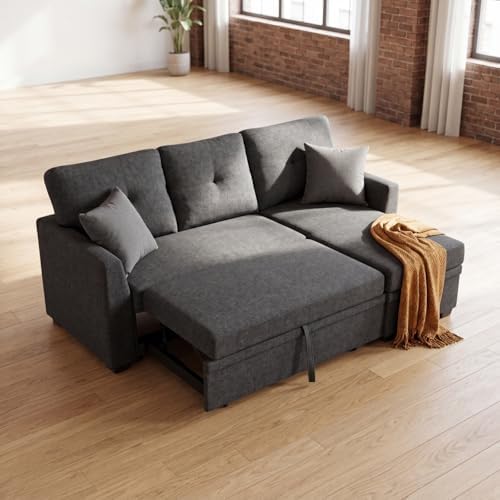 Convertible Sofa Bed, L Shape Sleeper Sofa