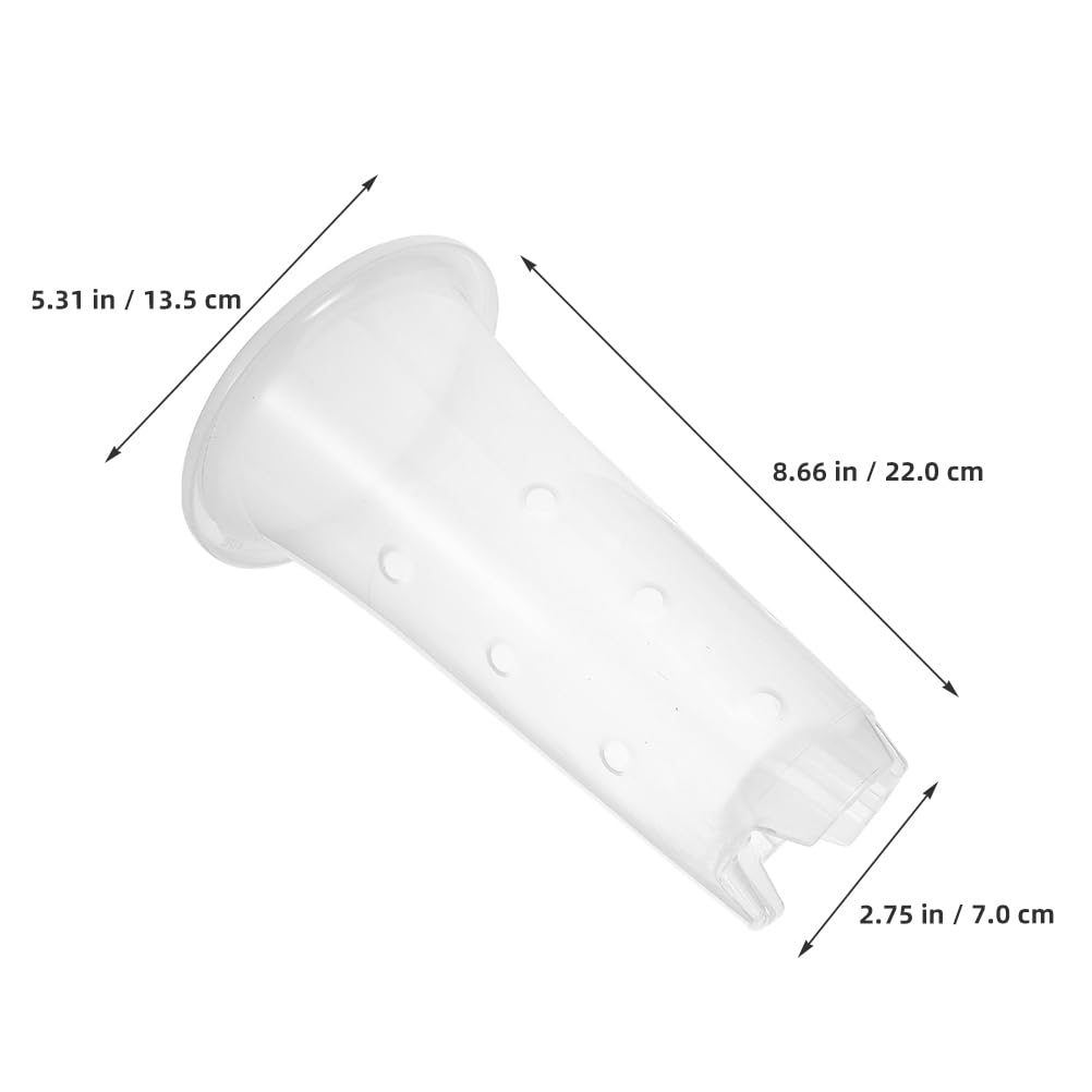 Toddmomy Clear Orchid Pots with Drainage Holes and Saucers 4-Pack Breathable Plastic Plant Nursery Pots for Indoor Plants Succulents and Orchids 8.66X5.31X5.31 Inch