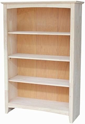 International Concepts Shaker Bookshelf, 48-Inch High, Adjustable Shelves