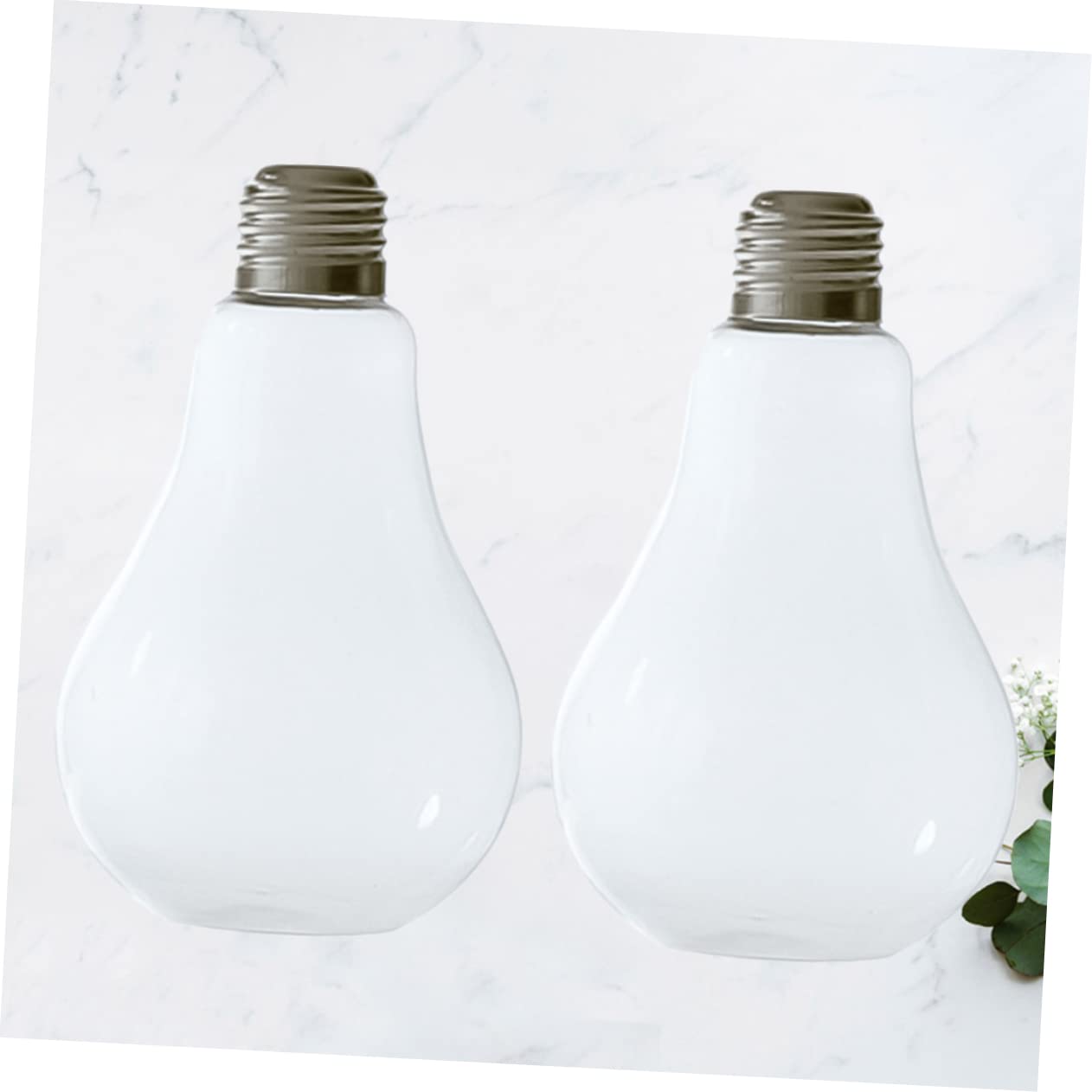 Gogogmee 2 Pcs Glass Lightbulb Vase for Hydroponic Plants Creative Terrarium Container Indoor Wall Hanging Planter for Home Decor Visible Water Level