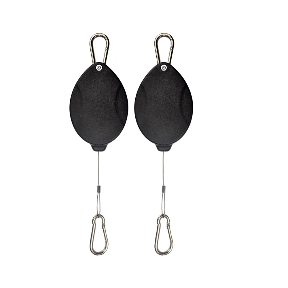 Lythor Retractable Plant Hanger, Set of 2 Plant Hook Pulley with Stainless Steel Rope Reaching to a Length of 63 Inches and Carrying 44 Pounds, Easy for Hanging, Plant Watering or Bird Feeding