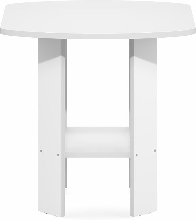 Furinno Simple Design Side Table, 2-Tier Square Modern End Table, Open Shelves