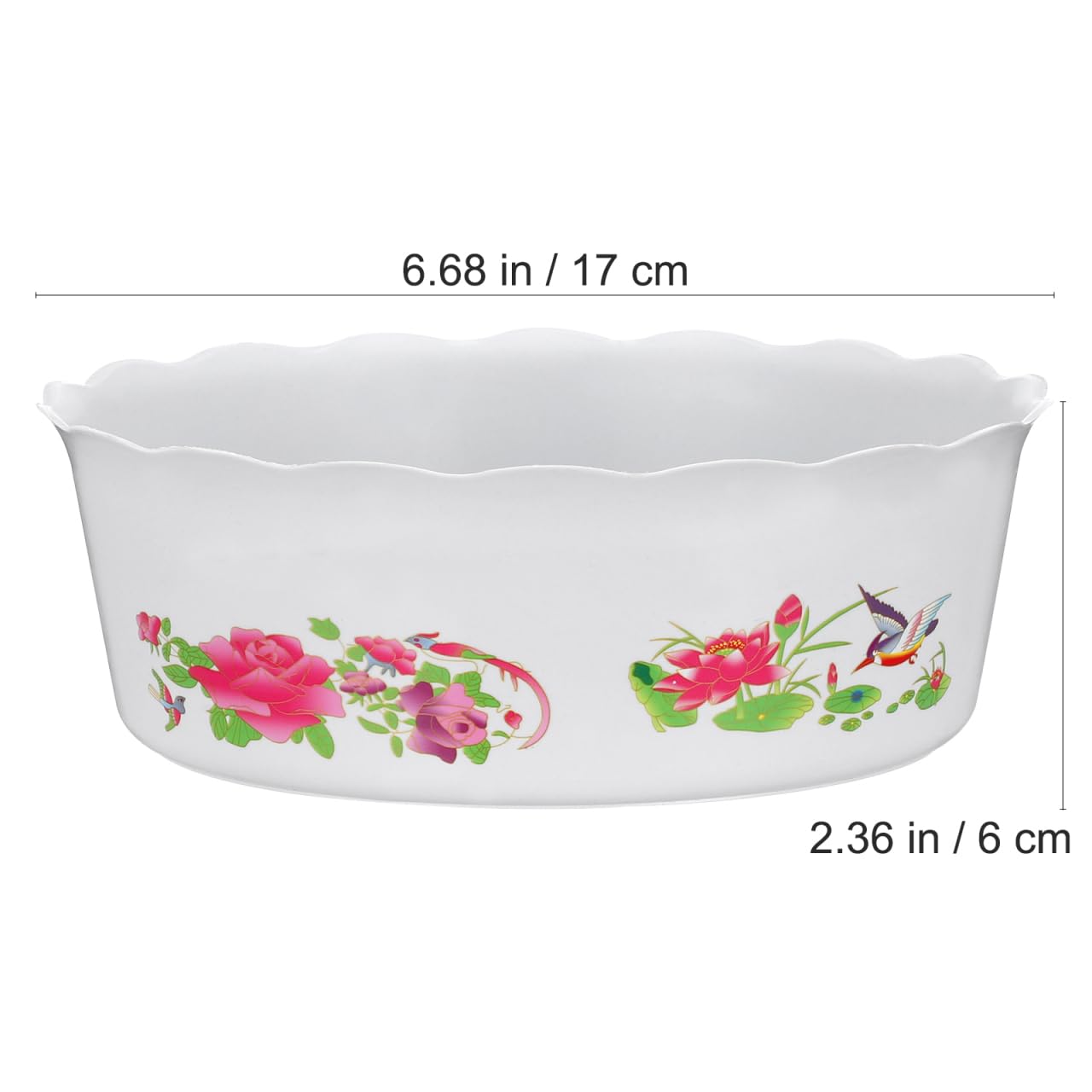 HANABASS 4pcs Lotus Flower Pot, Hydroponic Planter Water Lily Narcissus Planting Bowls Plastic Fish Bowl Shallow Flower Pot Daffodil Planter Succulent Holder Container