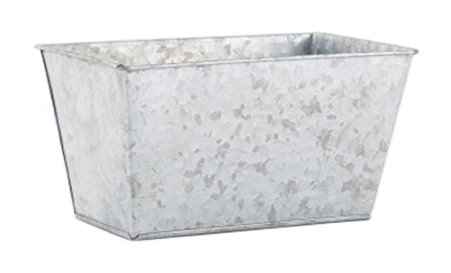 Weddingstar Galvanized Tin Rectangular Planter, Large, Gray