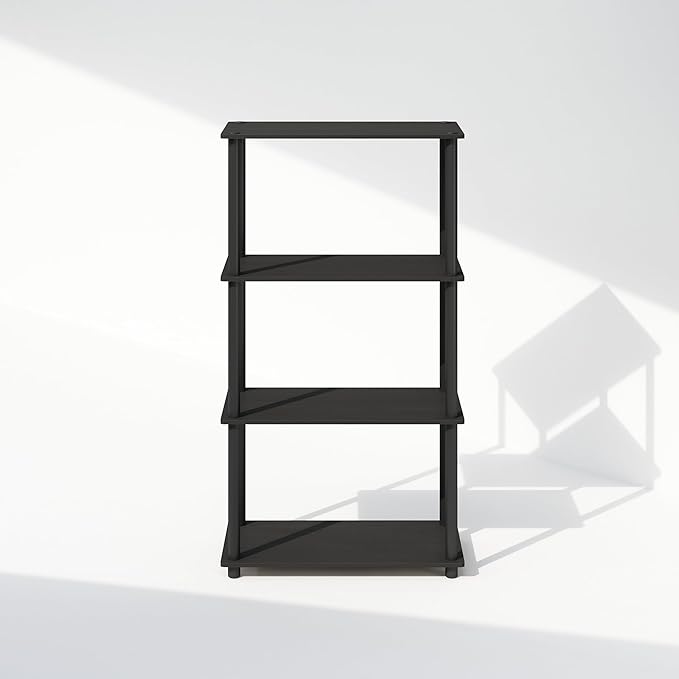 Furinno Turn-N-Tube Book Shelf, 4-Tier Bookshelf, Bookcase