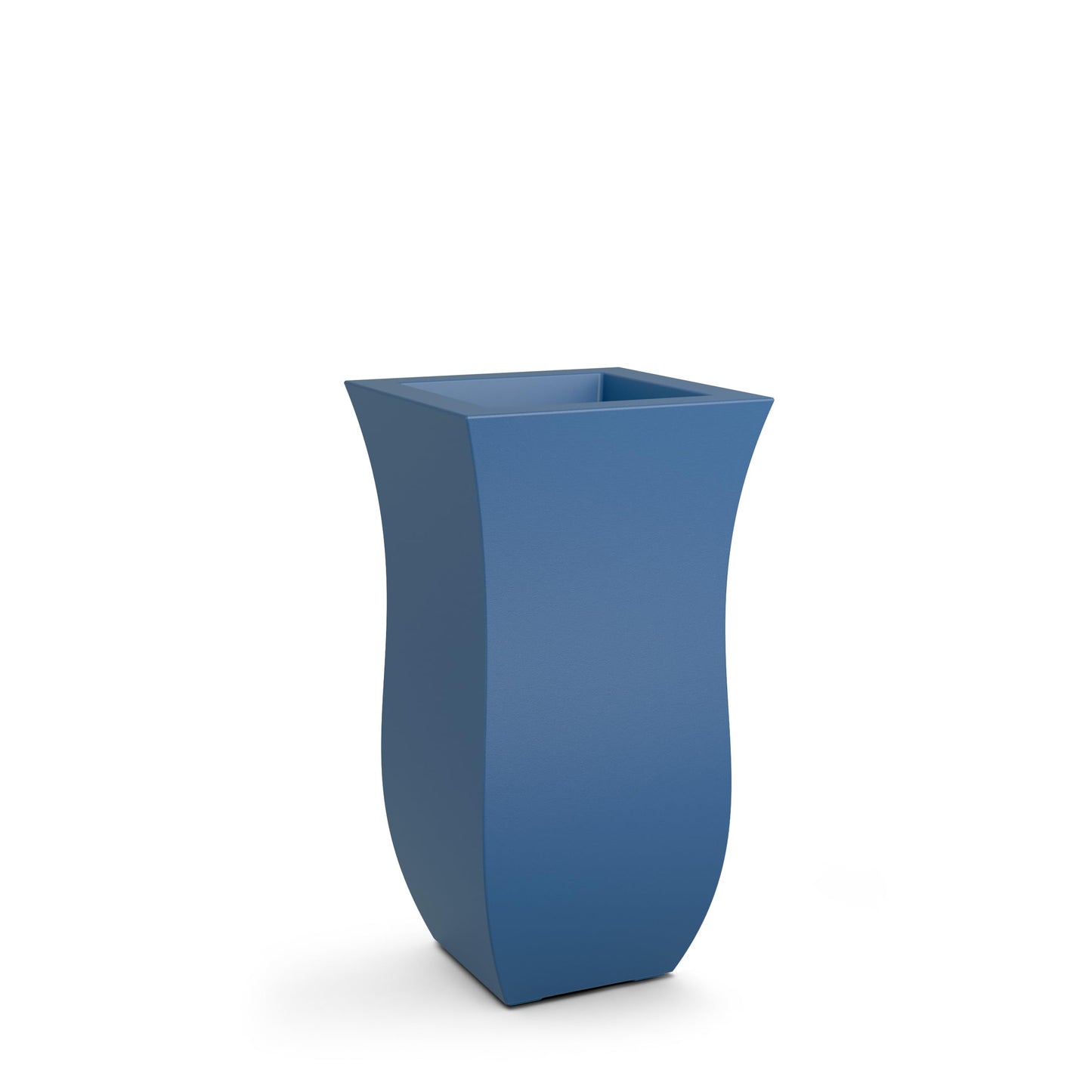 Mayne Valencia 30in Tall Planter - Neptune Blue - 16in x 16in x 30in - with Removable Plug, Polyethylene (5874-NB)