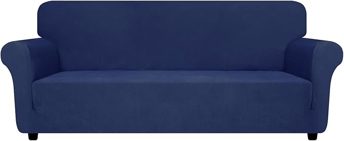 ZNSAYOTX Super Stretch Couch Cover, New Striped Sofa Covers Fitted Slipcovers