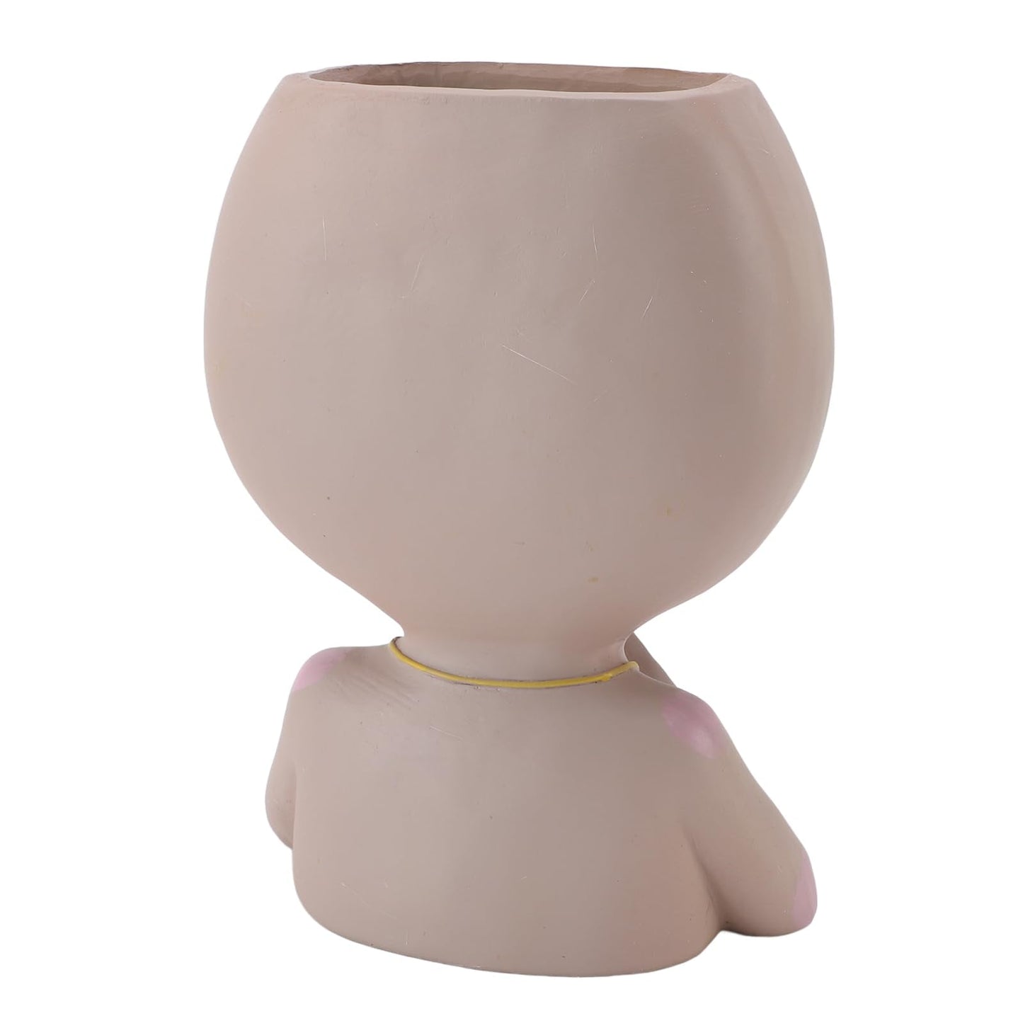 CHEOTIME Face Planter Pot, Cute Head Planter for Indoor Outdoor, Multipurpose Resin Girl Heads Succulent Planter Flowerpot with Drainage Hole for Indoor Outdoor Plants