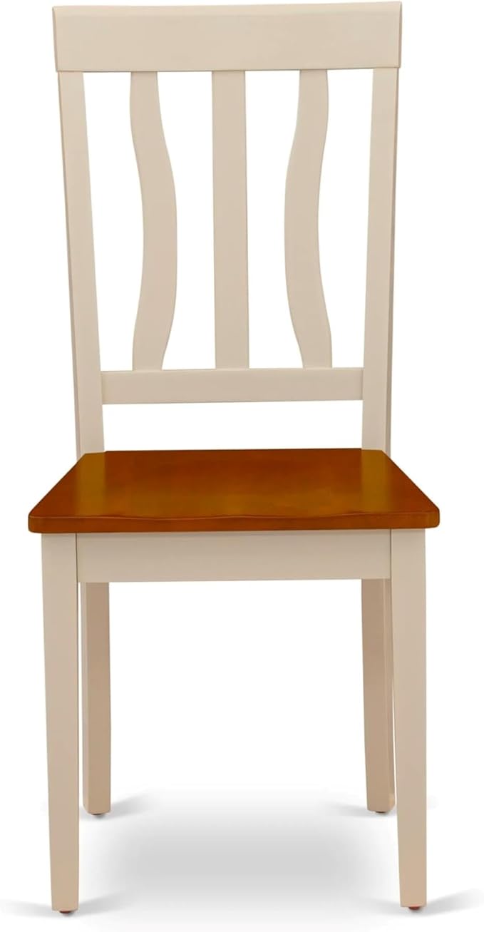 East West Furniture ANC-WHI-W Antique Dining Room Chairs
