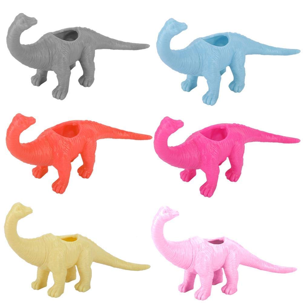 AUNMAS Dinosaur Planter Pot, Small Decorative Flower Pot for Indoor Plants, Cute Desktop Decor for Home Office, Holder (Pink)
