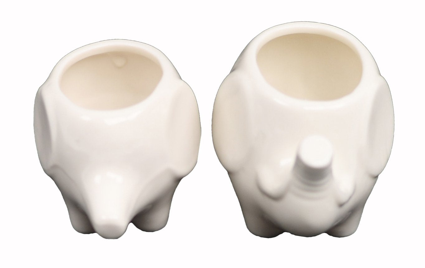 Ceramic Planters for House Plants-Plant Pots Set for Indoor & Outdoor Use (Mama & Baby Elephant Set) by Arad