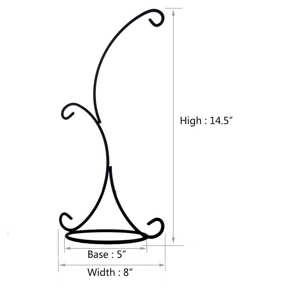 YY YEARCHY Ornament Display Stand Iron Pothook Stand for Hanging Glass Terrarium (Iron Stand)