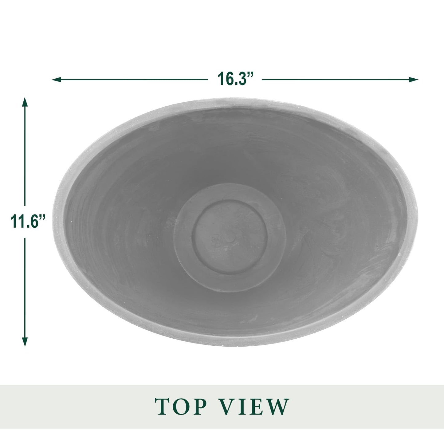 Arcadia Garden Products PSW YB41TC Swoop Pot, 16 by 12 by 9-Inch, Terra Cotta