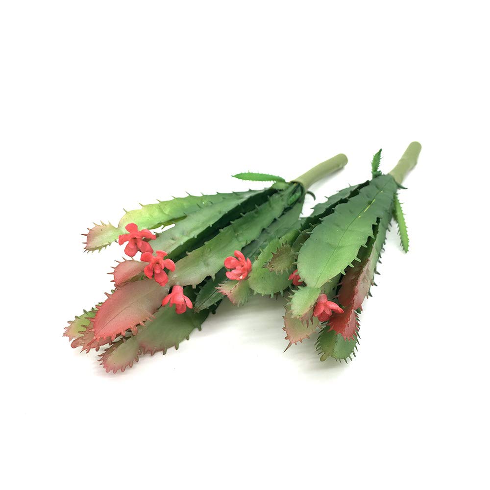 EBUYOM 2 PCS Mini Artificial Succulents Plants Unpotted Faux Cactus Fake Succulent Bouquet Arrangements Faux Plants DIY for Garden Decor Home Decoration Greenery Set (Mini Cactus)