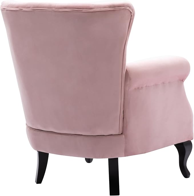 Mid Century Modern Accent Chair Upholstered Armchair Comfy Velvet Fabric Single