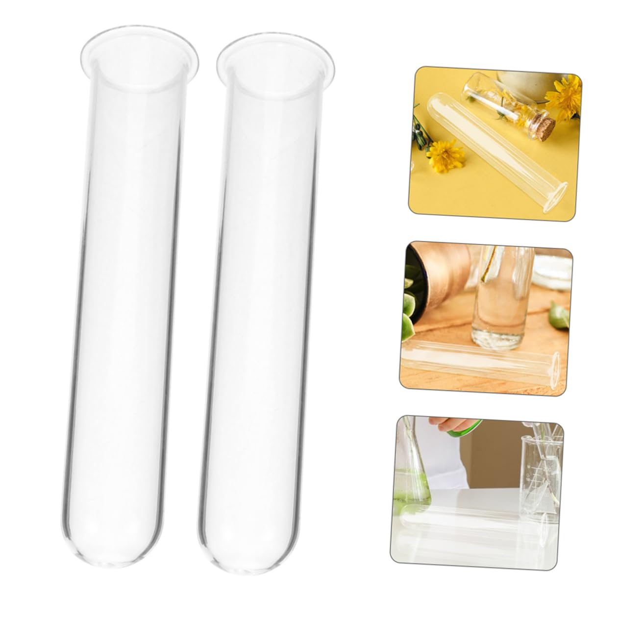SEWOART 5pcs Hydroponic Test Tube Vase for Terrarium Flower Arrangements Glass Tube Vases for Indoor Plants