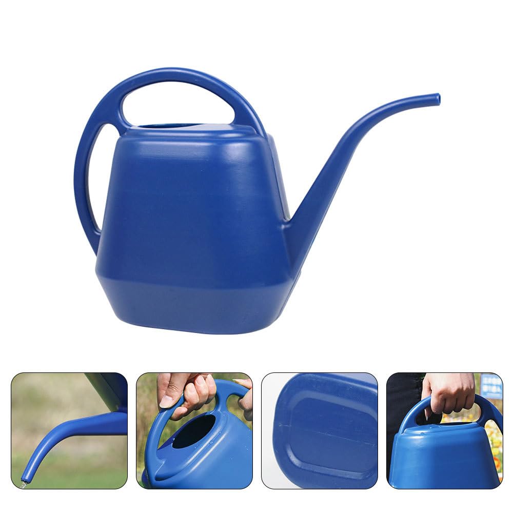 SEWACC Large Capacity Watering Can with Long Spout, Reliable Garden Sprayer for Succulents and Indoor Plants, Sturdy Plastic Watering Pot for Outdoor Flowers