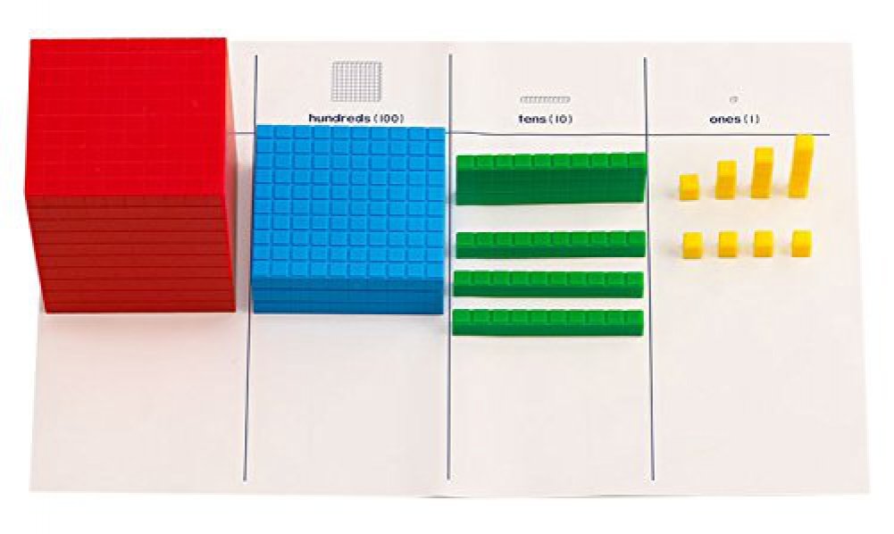 Didax Interlocking Base Ten Blocks, 121 Pieces β Hands-On Math Manipulatives for Place Value, Counting, Addition & Subtraction β Durable Plastic Cubes for Classroom or Home Learning