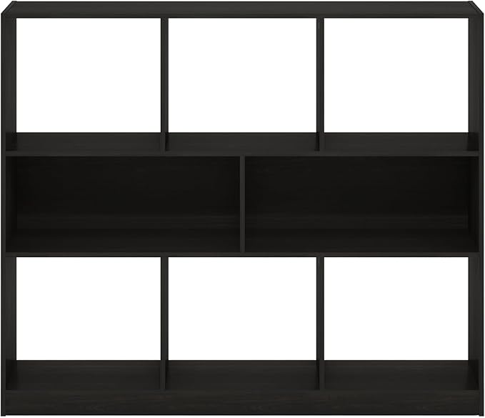 Furinno DALY Book Shelf, 8-Cube Bookshelf, Horizontal Cube Storage Organizer