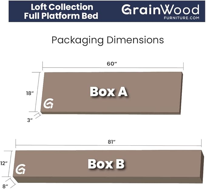 Grain Wood Furniture Loft Full Size Solid Wood Bed