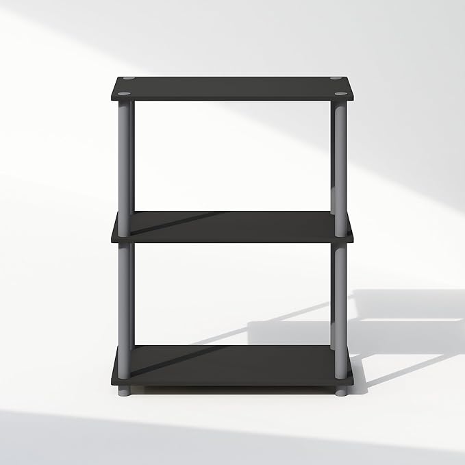 Furinno Turn-N-Tube Book Shelf, 3-Tier Bookshelf, Bookcase
