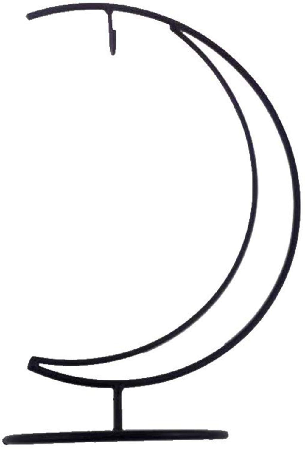 Archi Ornament Display Stand Holder Home Wedding Decoration Rack for Hanging Glass Globe Air Plant Flower Pot Stand Iron Pot Hook Stand Terrarium Witch Ball(Moon)