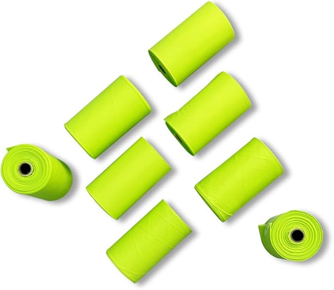 Woogi Biodegradable Dog Poop Bags ā 60 Extra Thick & Leakproof Bags (4 Rolls), Eco-Friendly, Compostable Pet Waste Bags Made from Corn Starch, Unscented, Scent Barrier