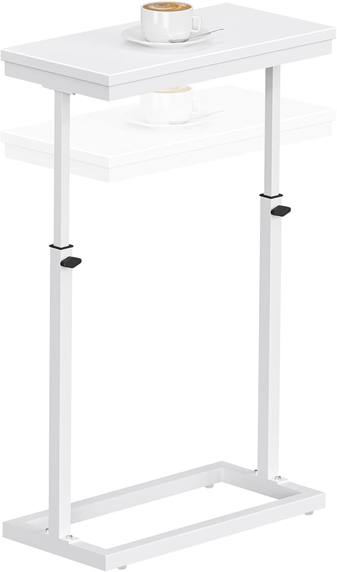 TUTOTAK End Table, Side Table, Tall Couch Table, Sofa Table, Living Room