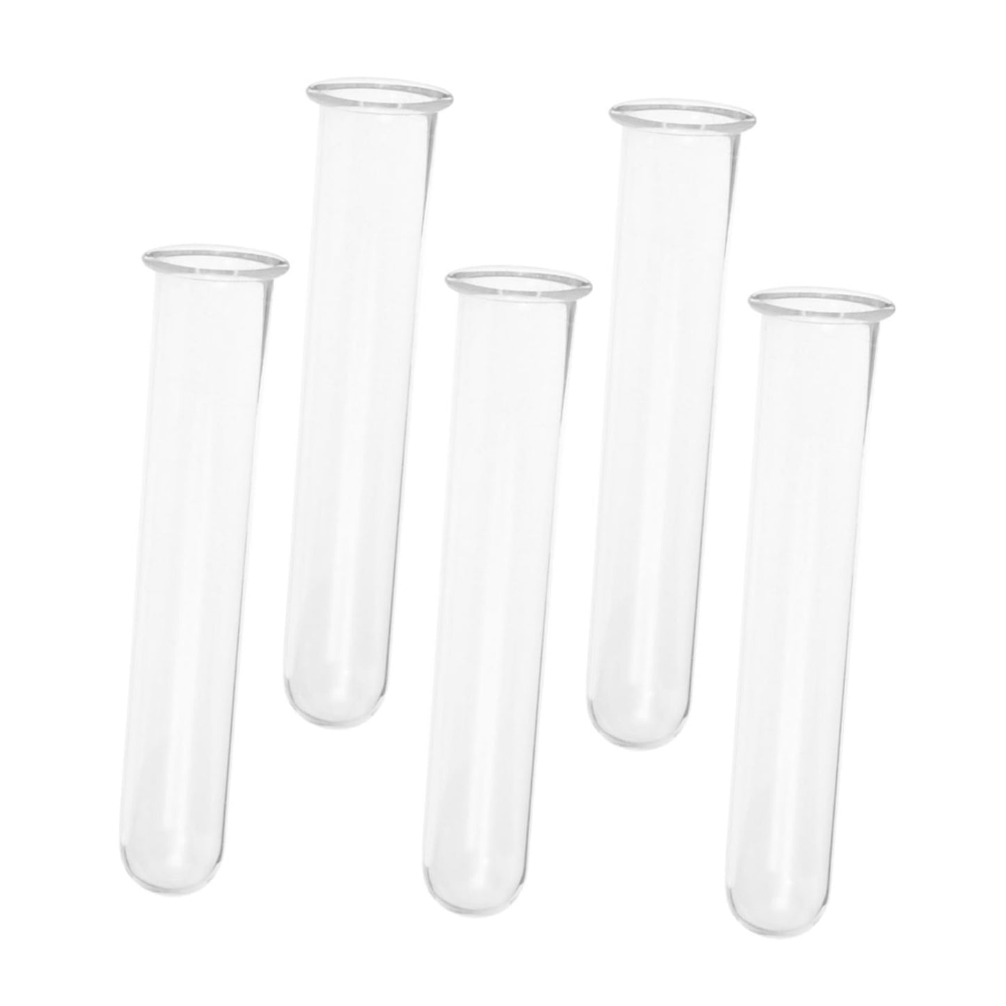 CATIEBYE 5pcs Glass Test Tube Vases for Plant Propagation Small Hydroponic Flower Water Tubes for Home and Office Terrarium Decoration 2.5x3x15cm