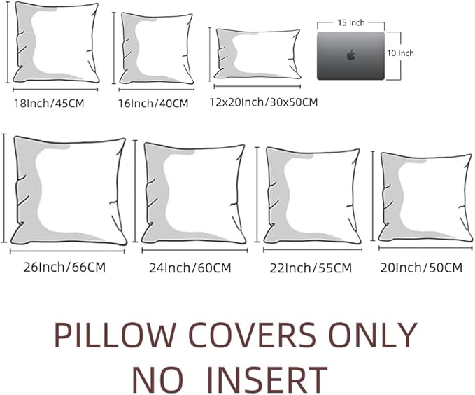 Fancy Homi 4 Packs Decorative Throw Pillow Covers