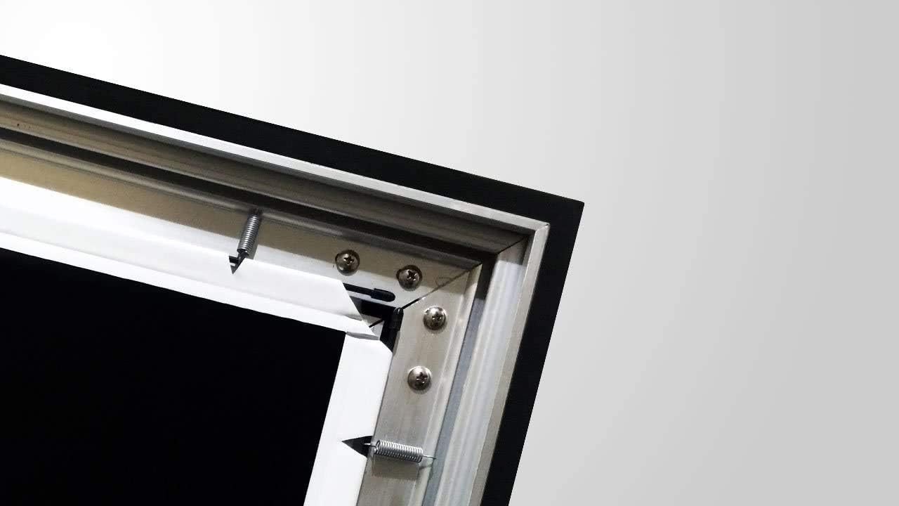 Silver Ticket Products STR Series 6 Piece Home Theater Fixed Frame 4K / 8K Ultra HD, HDTV, HDR & Active 3D Movie Projection Screen, 16:9 Format, 165" Diagonal, High Contrast Material STR-169165-HC