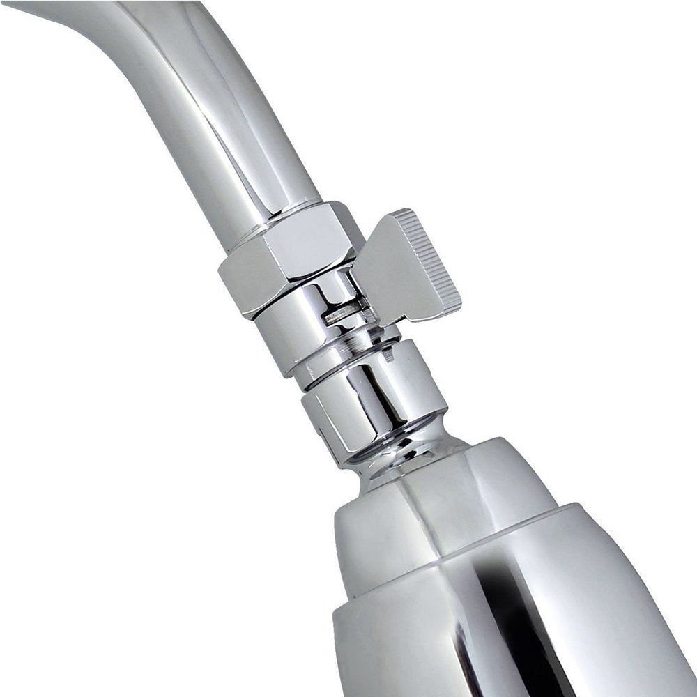 Aquafaucet Water Flow Control Valve Water Pressure Regulator Hand Shower & Bidet Sprayer Control Shut Off Valve Showerhead Brass Turn off Valve Polished Chrome G1/2 Standard Connection