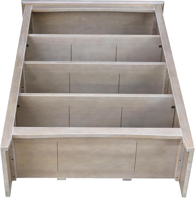 Shaker Solid Wood Bookcase, Washed Gray Taupe