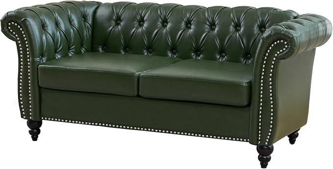LEVNARY Chesterfield Loveseat, 2 Seater Tufted Couch