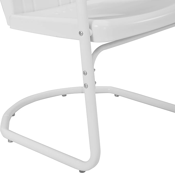 Crosley Furniture Tulip 2-Piece Outdoor Chair Set, Retro Metal Patio Chairs