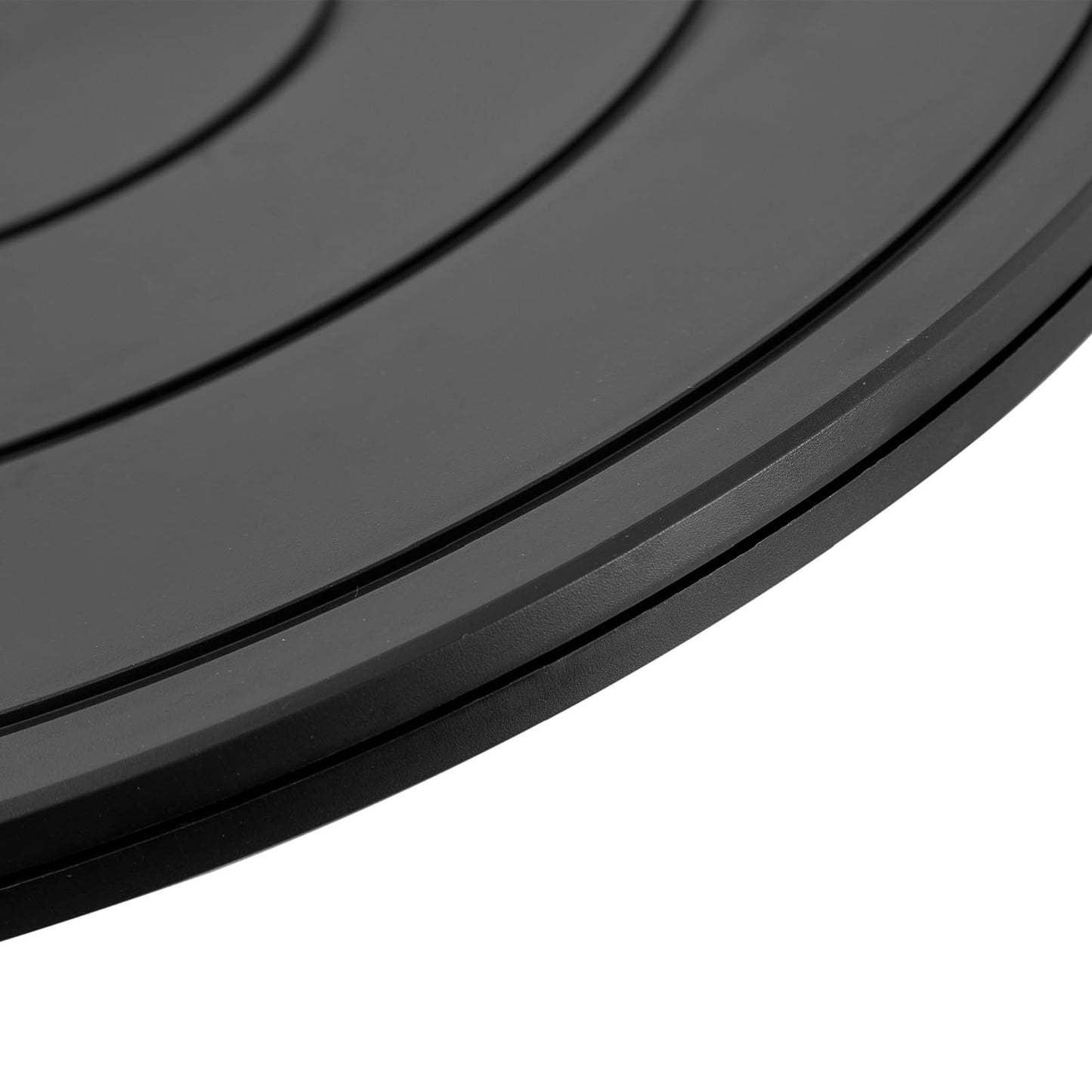 Qiaoxingai 1 Pack 16 Inch Lazy Susan Turntable Heavy Duty Black Rotating Platform Smooth 360 Swivel for Tabletop, Monitor, Crafts, and TV