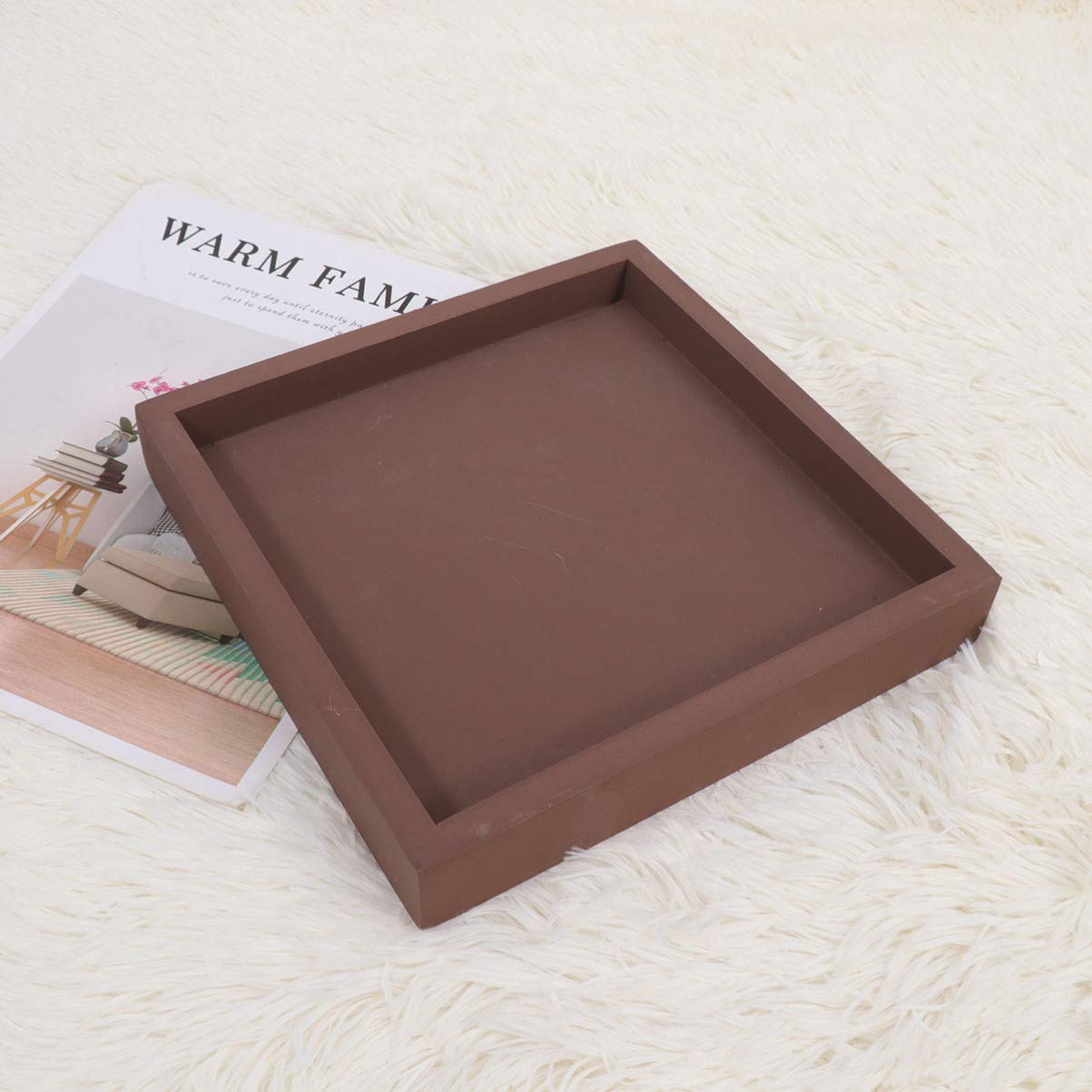 DOITOOL Square Flowerpot Tray 8.89 Inch Thickened Leakproof Plastic Plant Saucer with Anti-Slip Base for Indoor Balcony Garden Potted Support