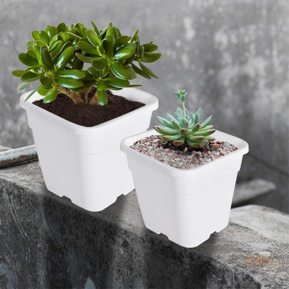 labworkauto Square Nursery Pots Plant Pots Grow Pots Nursery Container for Planting Soil Plants 3.15 Gallon 10Pcs
