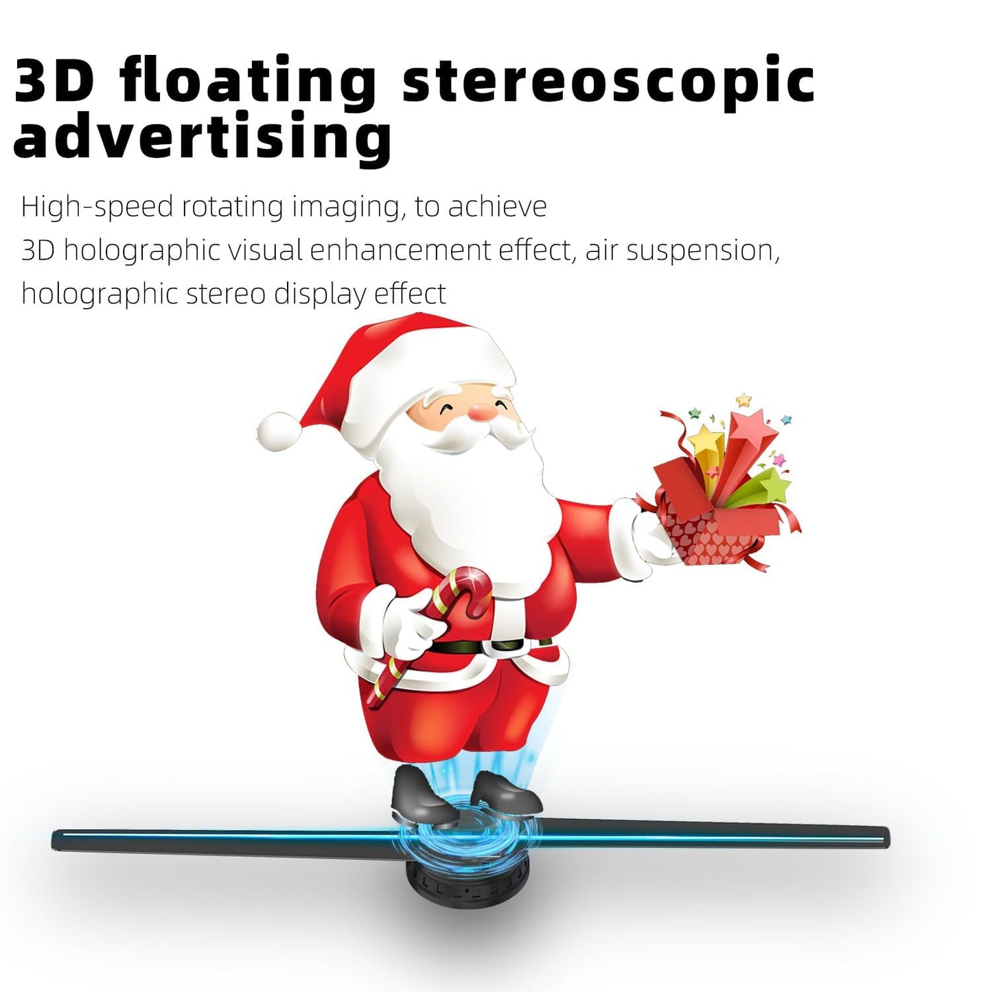 3DhologramFan,16.5in 3DhologramFan Holographic Projector Supports Wifi Connection 234 HD LED Portable Design 42CM 3d Led Fan Display Contains 1500 Videos for Store, Bar, Events, Trade Shows, Parties