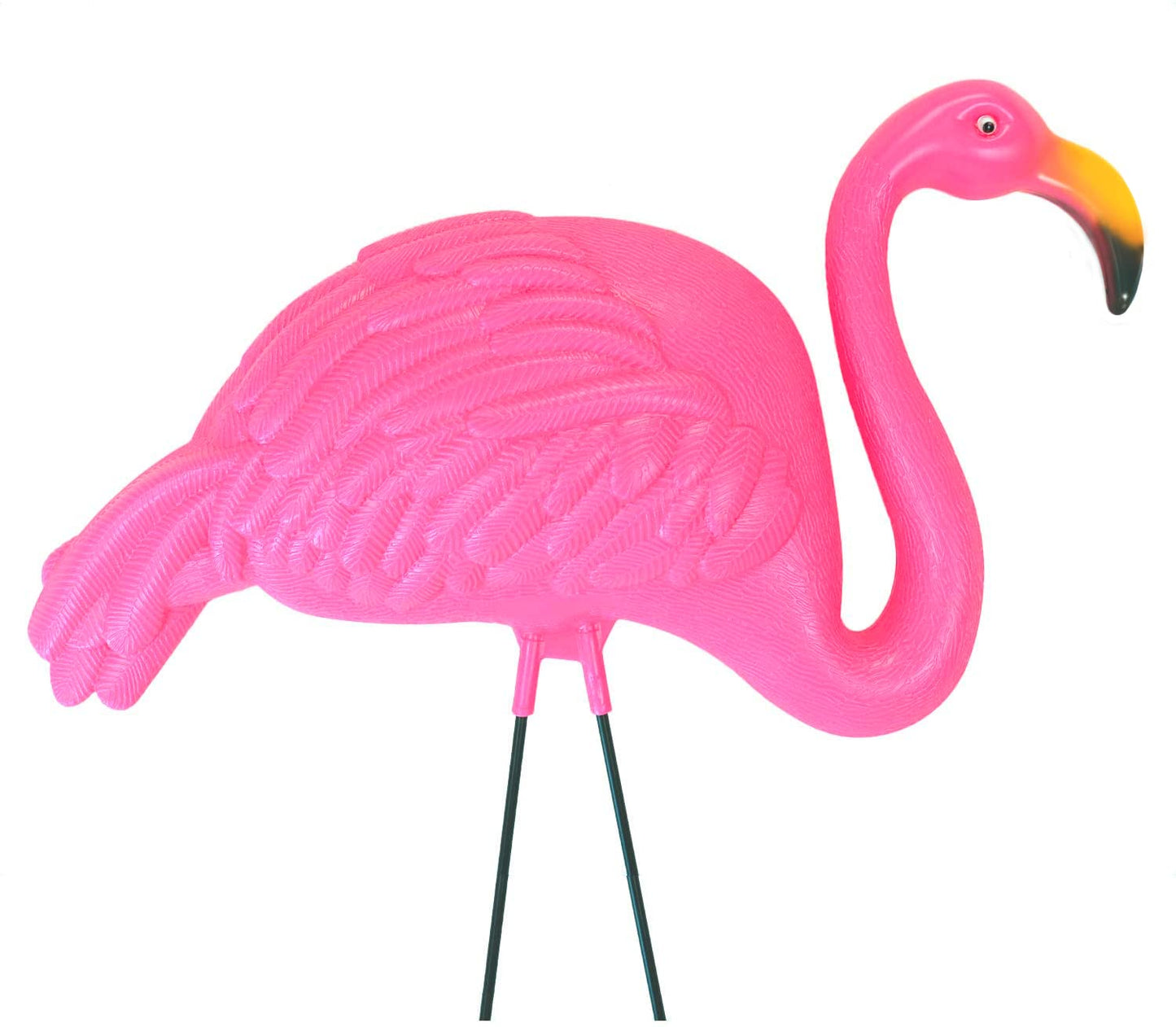 GiftExpress Pink Flamingos Yard Decorations - 4 Pack Extra Large 24" Tall Plastic Flamingo Statue w/Metal Stakes - Lawn Ornaments & Garden Decor for Outdoor Parties