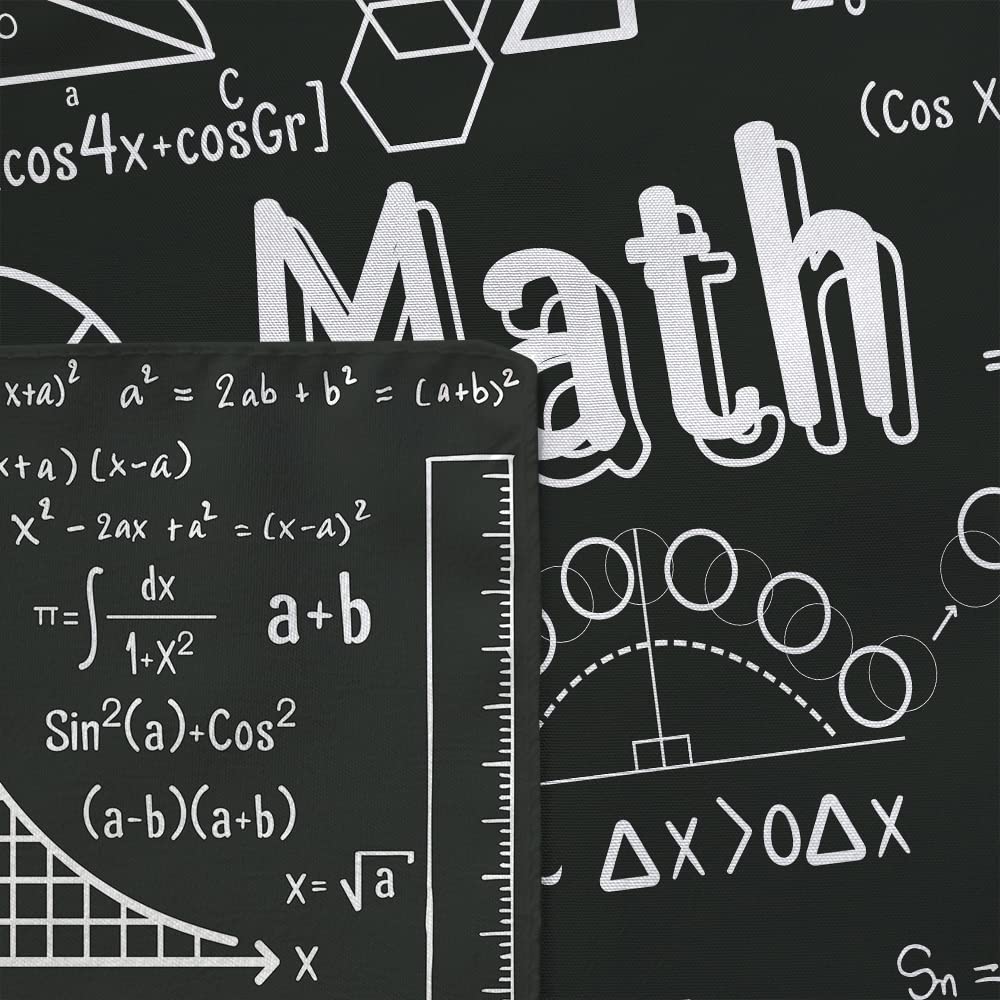 Math Classroom Tapestry, Equations Art Window Tapestries Wall Hanging for Bedroom College Dorm Mathematics Room High School Teacher Office Decor 60X40" Education Poster