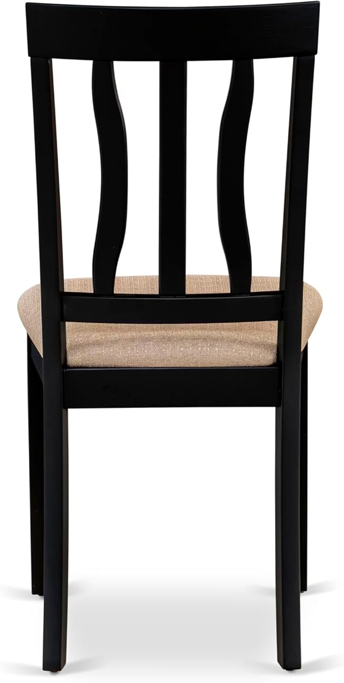 East West Furniture ANC-BLK-C Antique Dining Chairs