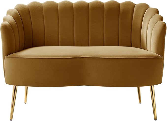 HULALA HOME Modern Velvet Loveseat Sofa