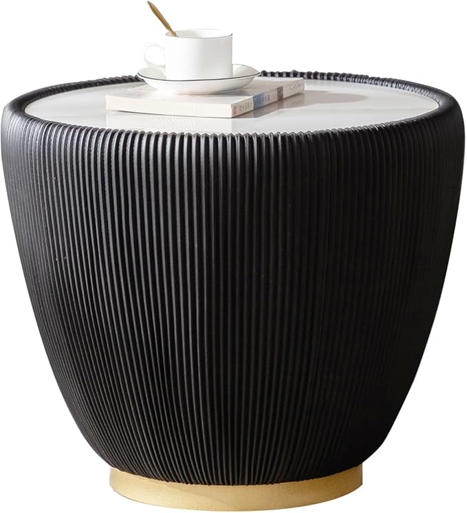 SSLine Bowl-Shape Small Coffee Table Modern Sintered Stone Top Coffee Table in