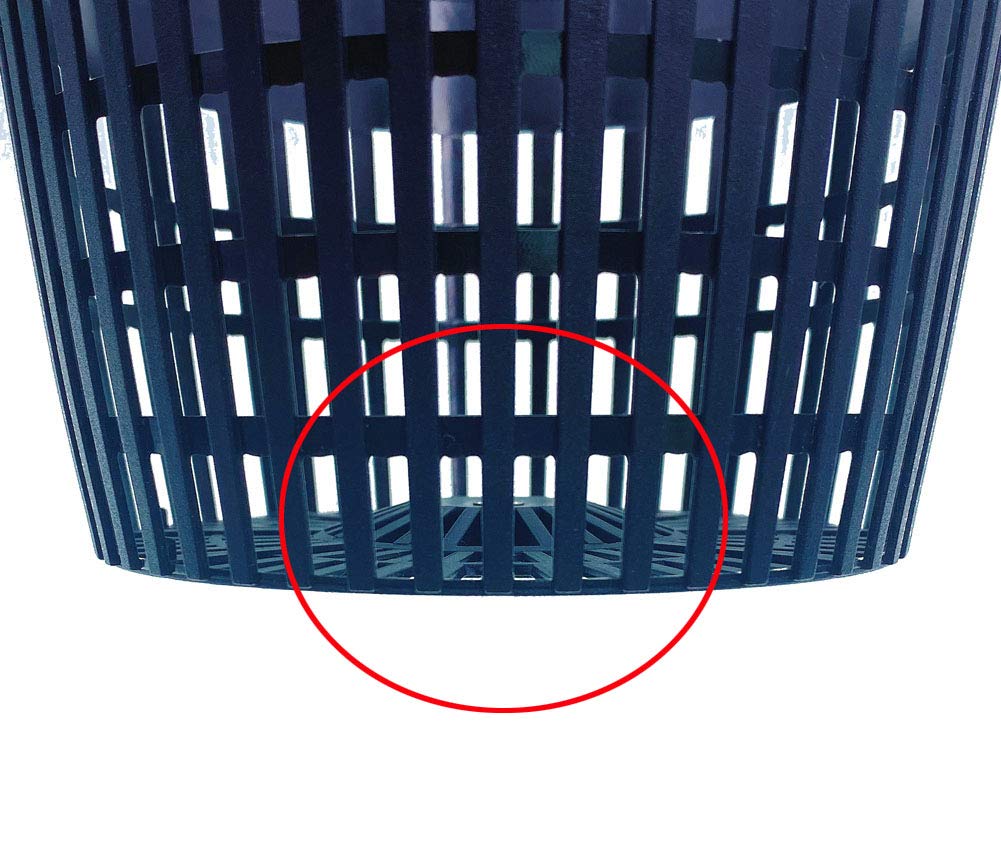 HORTIPOTS Net Pot 6 Inch Raised Center Bottom Mesh Sided with Free Reflective Lids Pack of 10