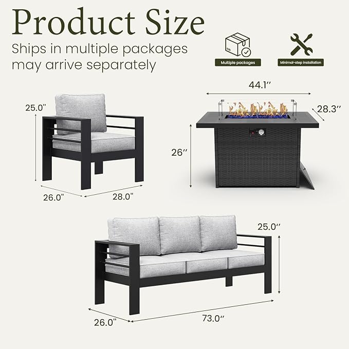 LayinSun Aluminum Furniture Set