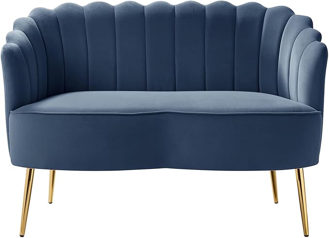 HULALA HOME Modern Velvet Loveseat Sofa